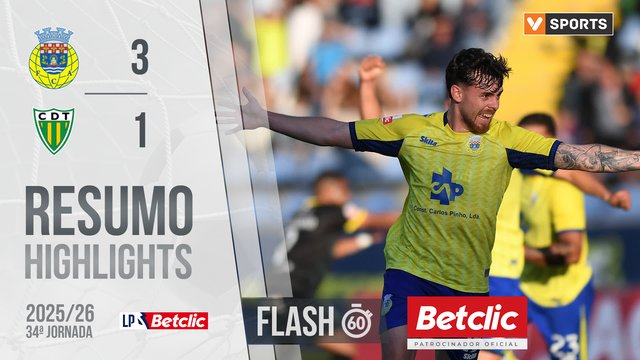 Liga Portugal Betclic (34ªJ): Resumo Flash Arouca 3-1 Tondela