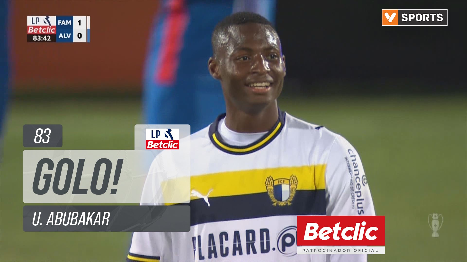 GOLO! Famalicão, U. Abubakar aos 83', Famalicão 1-0 Alverca