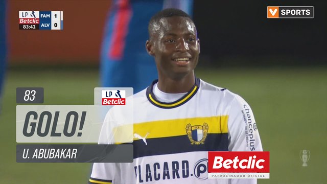 GOLO! Famalicão, U. Abubakar aos 83', Famalicão 1-0 Alverca