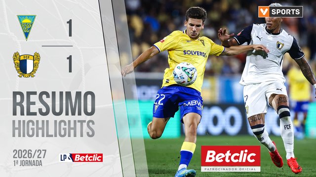 Liga Portugal Betclic (1ªJ): Resumo Estoril 1-1 Famalicão