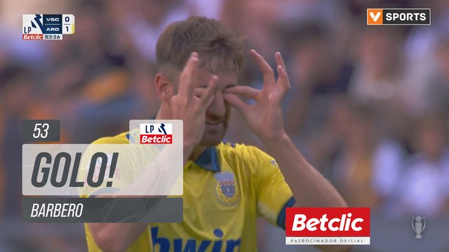 GOLO! Arouca, Barbero aos 53', Vitória SC 0-1 Arouca