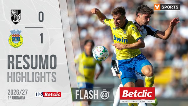 Liga Portugal Betclic (1ªJ): Resumo Flash Vitória SC 0-1 Arouca