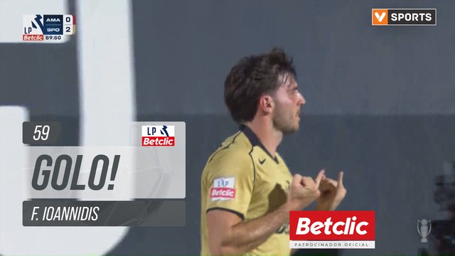 GOLO! Sporting, F. Ioannidis aos 59', Estrela Amadora 0-2 Sporting