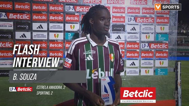 I Liga (#1) | Estrela Amadora 2-2 Sporting: Flash Interview B. Souza
