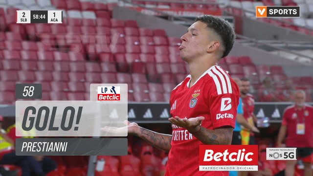 GOLO! Benfica, Prestianni aos 58', Benfica 2-1 Académico