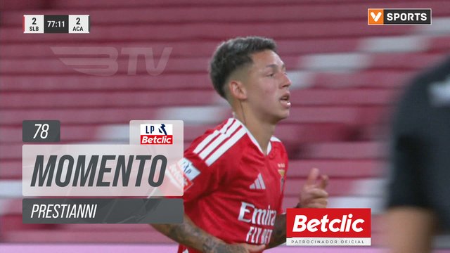 Benfica, Jogada, Prestianni aos 78'