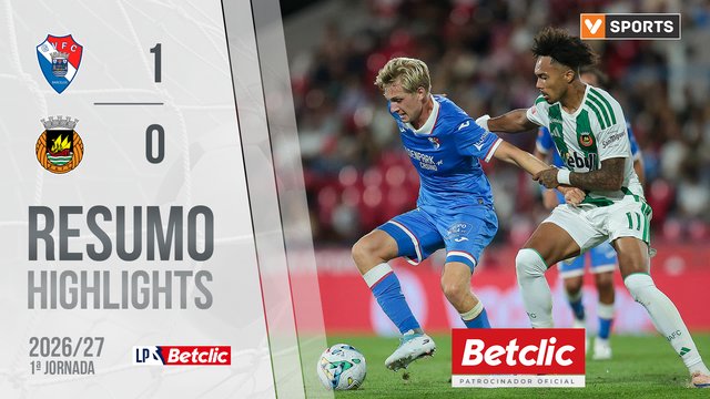 Liga Portugal Betclic (1ªJ): Resumo Gil Vicente 1-0 Rio Ave