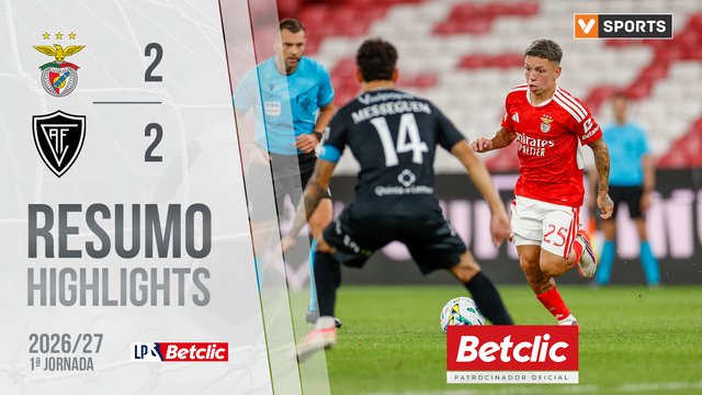 Liga Portugal Betclic (1ªJ): Resumo SL Benfica 2-2 Académico