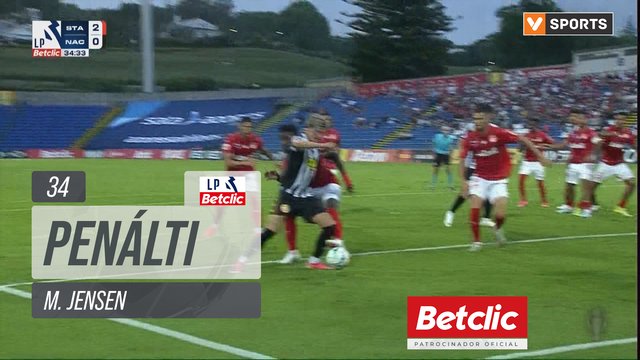 Nacional, Penálti, M. Jensen aos 34'