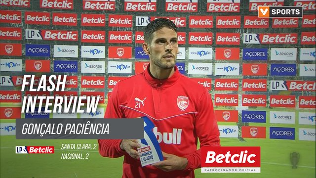 I Liga (#1) | Santa Clara 2-2 Nacional: Flash Interview Gonçalo Paciência