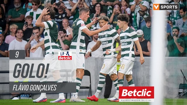 GOLO! Sporting, Flávio Gonçalves aos 9', Sporting 1-0 Vitória SC