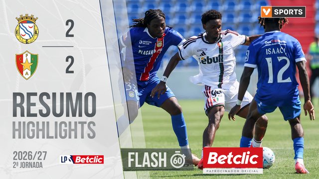Liga Portugal Betclic (2ªJ): Resumo Flash Alverca 2-2 Estrela Amadora