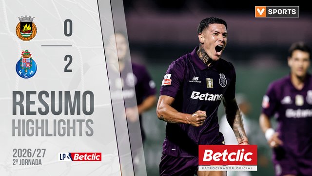 Liga Portugal Betclic (2ªJ): Resumo Rio Ave 0-2 FC Porto