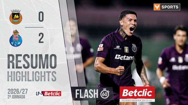 Liga Portugal Betclic (2ªJ): Resumo Flash Rio Ave 0-2 FC Porto