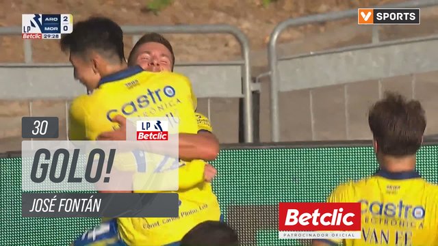 GOLO! Arouca, José Fontán aos 30', Arouca 2-0 Moreirense