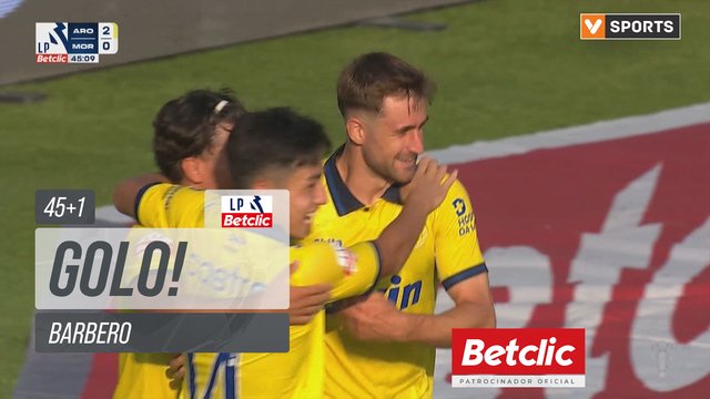 GOLO! Arouca, Barbero aos 45'+1', Arouca 3-0 Moreirense