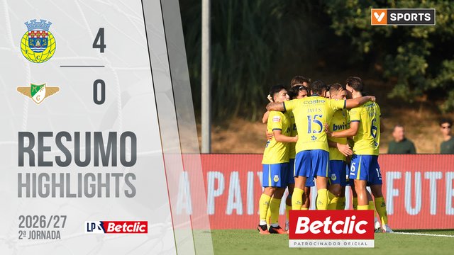 Liga Portugal Betclic (2ªJ): Resumo Arouca 4-0 Moreirense
