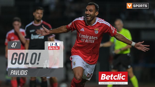 GOLO! Benfica, Pavlidis aos 47', Casa Pia 0-3 Benfica