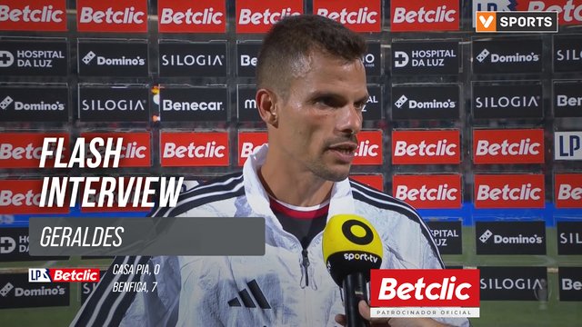 I Liga (#2) | Casa Pia 0-7 Benfica: Flash Interview Geraldes