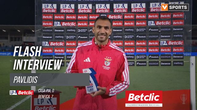 I Liga (#2) | Casa Pia 0-7 Benfica: Flash Interview Pavlidis
