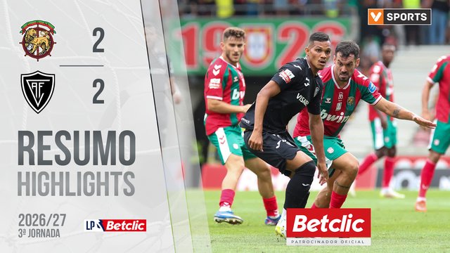 Liga Portugal Betclic (3ªJ): Resumo Marítimo 2-2 Académico