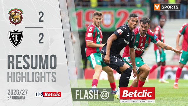 Liga Portugal Betclic (3ªJ): Resumo Flash Marítimo 2-2 Académico