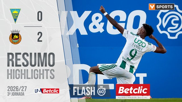 Liga Portugal Betclic (3ªJ): Resumo Flash Estoril 0-2 Rio Ave