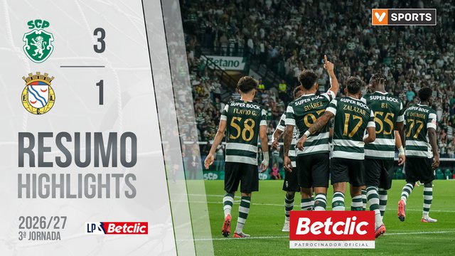 Liga Portugal Betclic (3ªJ): Resumo Sporting 3-1 Alverca