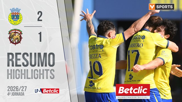 Liga Portugal Betclic (4ªJ): Resumo FC Arouca 2-1 Marítimo M.
