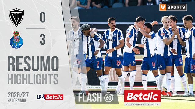 Liga Portugal Betclic (4ªJ): Resumo Flash Académico 0-3 FC Porto