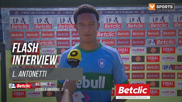 I Liga (#4) | Nacional 2-3 Estrela Amadora: Flash Interview L. Antonetti