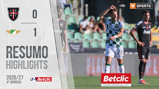 Liga Portugal Betclic (4ªJ): Resumo Casa Pia 0-1 Moreirense