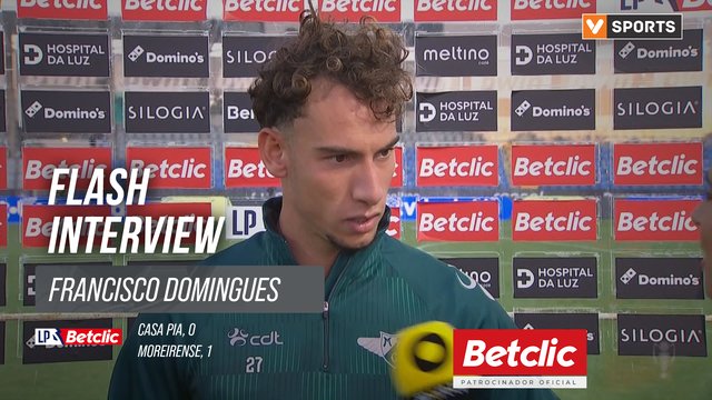 I Liga (#4) | Casa Pia 0-1 Moreirense: Flash Interview Francisco Domingues