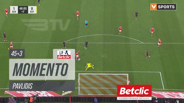 Benfica, Jogada, Pavlidis aos 45'+3'
