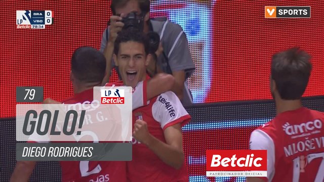GOLO! Braga, Diego Rodrigues aos 79', Braga 1-0 Vitória SC