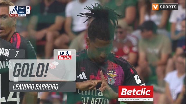 GOLO! Benfica, Leandro Barreiro aos 7', Marítimo 0-1 Benfica