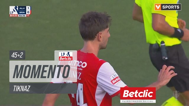 Braga, Jogada, Tıknaz aos 45'+2'