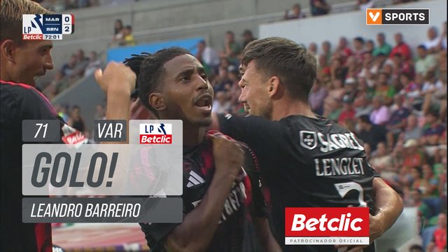 GOLO! Benfica, Leandro Barreiro aos 71', Marítimo 0-2 Benfica