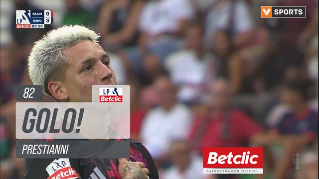 GOLO! Benfica, Prestianni aos 82', Marítimo 0-3 Benfica