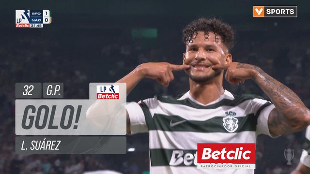 GOLO! Sporting, L. Suárez aos 32', Sporting 1-0 Nacional