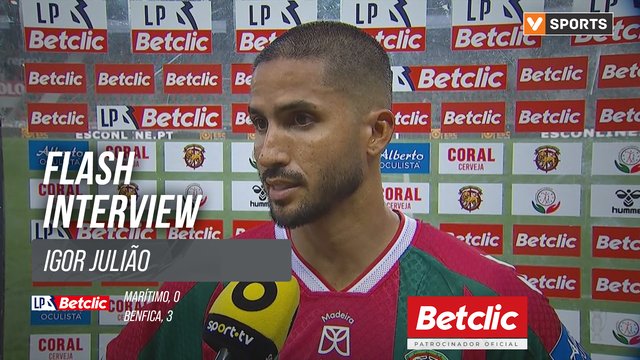 I Liga (#5) | Marítimo 0-3 Benfica: Flash Interview Igor Julião