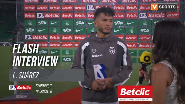 I Liga (#5) | Sporting 2-0 Nacional: Flash Interview L. Suárez