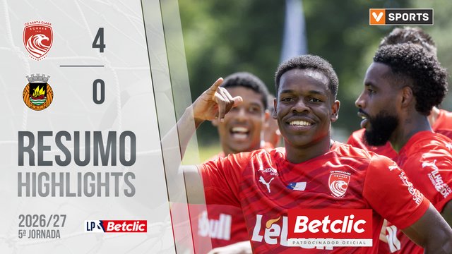 Liga Portugal Betclic (5ªJ): Resumo Santa Clara 4-0 Rio Ave