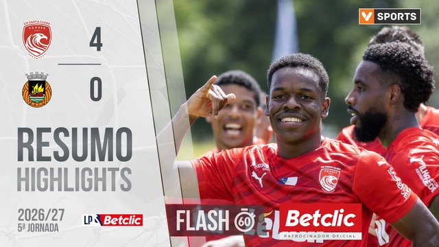 Liga Portugal Betclic (5ªJ): Resumo Flash Santa Clara 4-0 Rio Ave