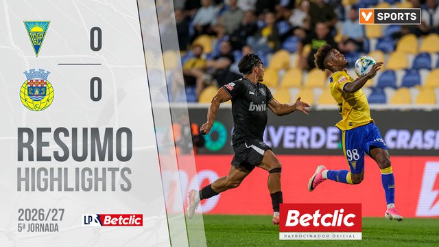 Liga Portugal Betclic (5ªJ): Resumo Estoril 0-0 Arouca