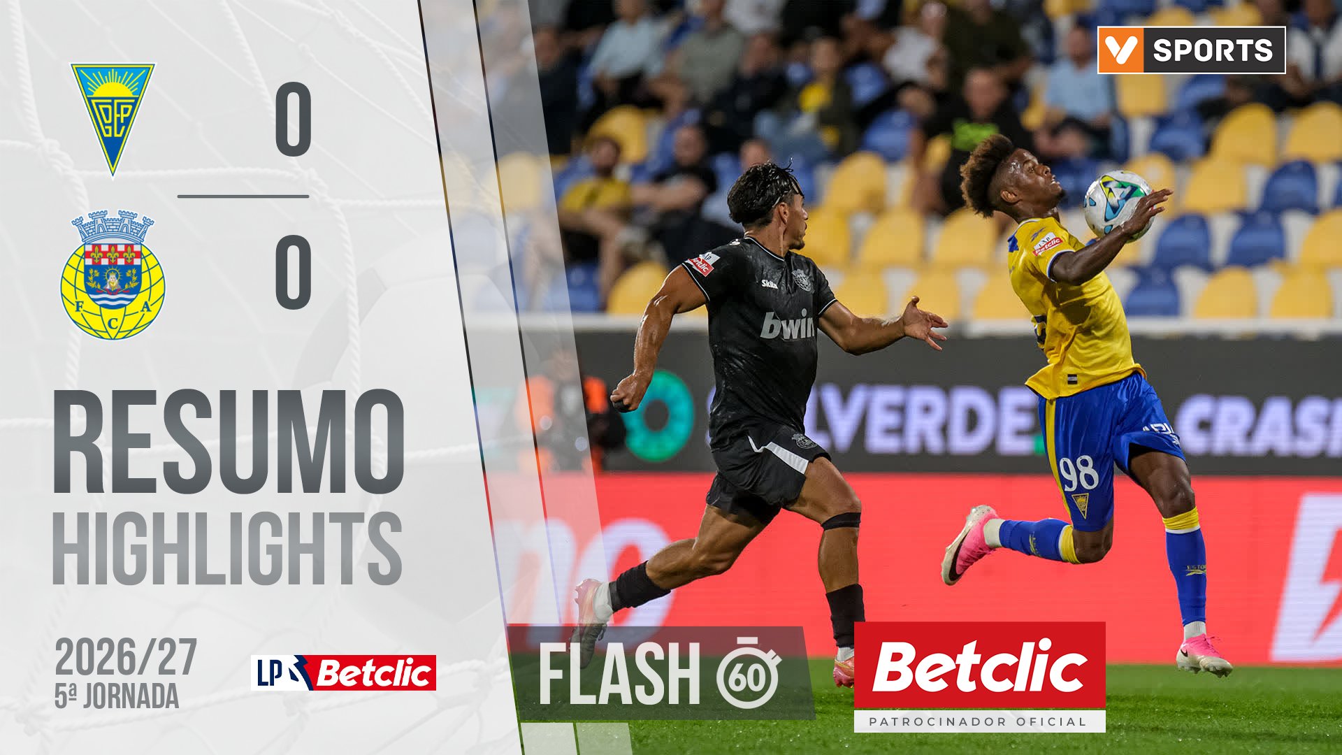 Liga Portugal Betclic (5ªJ): Resumo Flash Estoril 0-0 Arouca