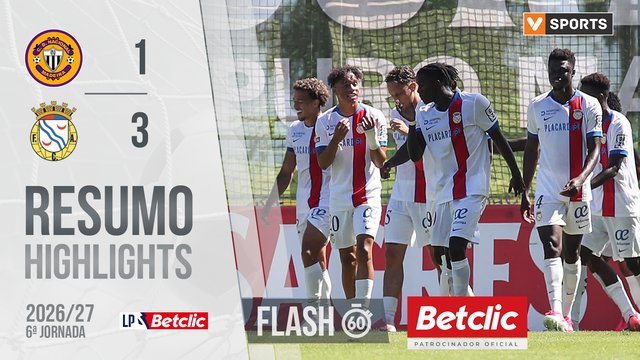 Liga Portugal Betclic (6ªJ): Resumo Flash Nacional 1-3 Alverca