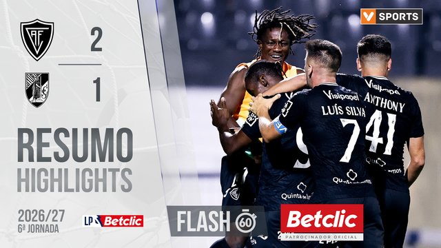 Liga Portugal Betclic (6ªJ): Resumo Flash Académico 2-1 Vitória SC