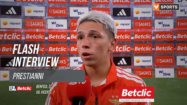 I Liga (#6) | Benfica 3-1 Gil Vicente: Flash Interview Prestianni