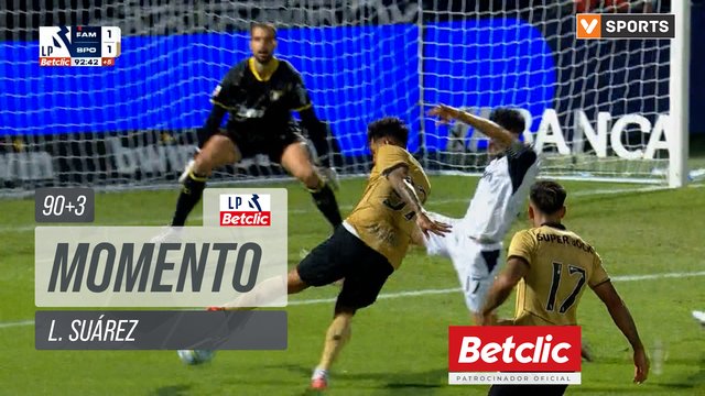 Sporting, Jogada, L. Suárez aos 90'+3'